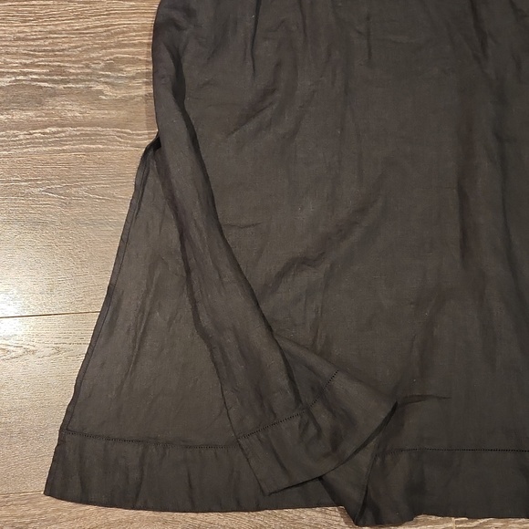 ❤️ TROVATA BIRDS OF PARADIS BLACK LINEN REVA MAXI DRESS W/ POCKETS, SMALL - Picture 11 of 15